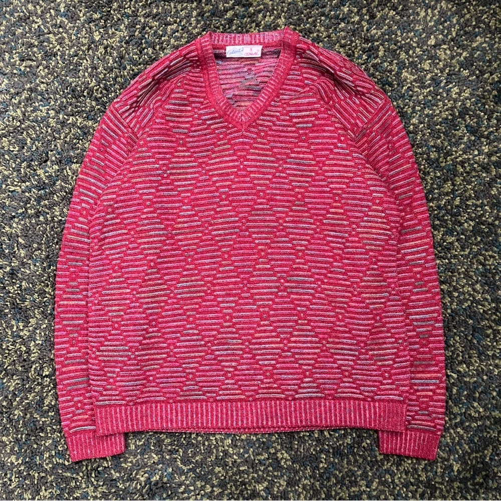 Celeste Vintage V Neck Sweater (fits L)